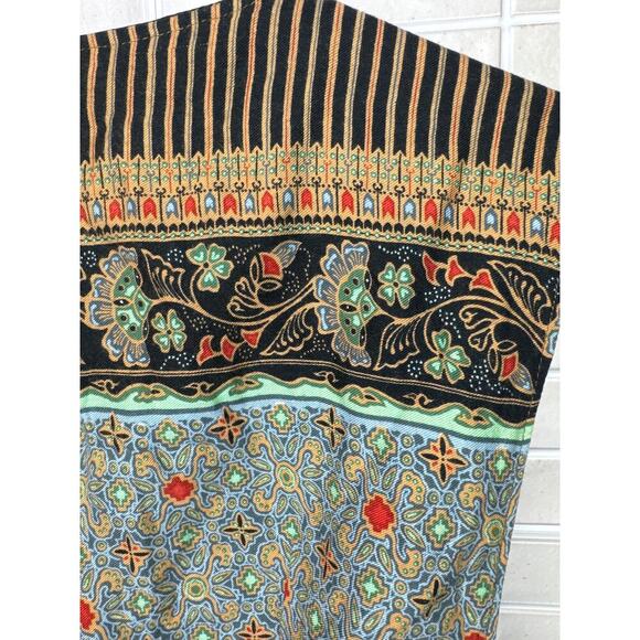 Vintage Webebop Patchwork Vest Rayon Boho Artsy Multi-Pattern 2 Button Size XS/S - Picture 4 of 6